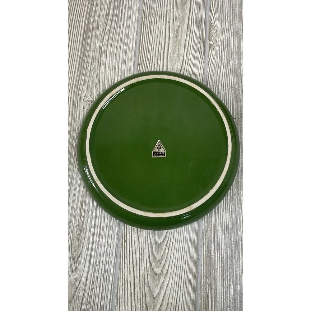 Gerz Divided Stoneware Tapas Fondue Plate Set (4) 8.5